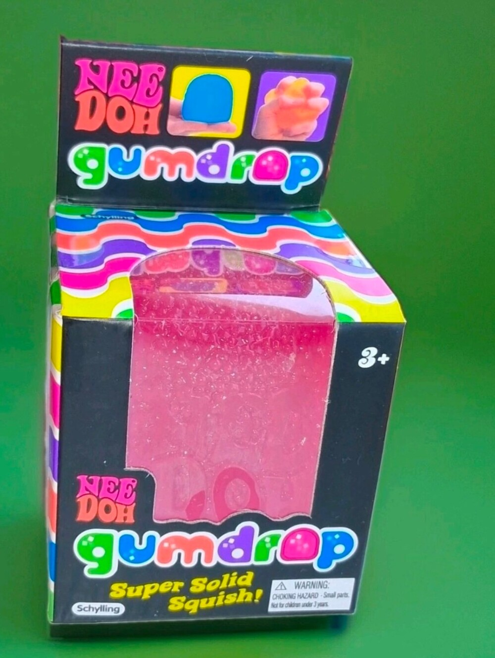 NeeDoh Gumdrop NEW! Awesome Texture!Pink, New In Box, Solid Squish - Schylling